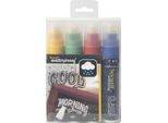 Securit Pennarello A Gesso Impermeabile Grande, Confezione Da 4 Pz