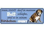 Vianmo Insegna In Legno 10X27 Cm Mein Hund Darf In Bett Schlafen