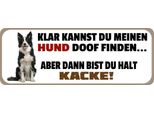 Vianmo Insegna In Legno 10X27 Cm Meinen Hund Doof Du Kacke