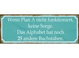 Vianmo Insegna In Legno 10X27 Cm Wenn Plan A Nicht Funktioniert