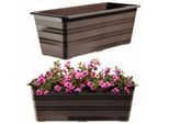 Cassetta Per Fiori Kadax "Cati"", Cassetta Da Balcone In Plastica, Vaso Per Fiori Per Balcone, Davanzale, Fioriera, 40 Cm, Marrone"