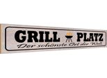 Vianmo Insegna In Legno 10X46 Cm Grill Platz SchöNster Ort Welt