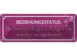 Vianmo Insegna Di Latta 10X27 Cm Beziehungsstatus Schmetterlinge