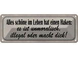 Vianmo Insegna Di Latta 10X27 Cm Alles SchöNe Hat Einen Haken