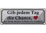 Vianmo Insegna Di Latta 10X27 Cm Gib Jedem Tag Chance Das Beste