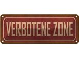 Vianmo Insegna Di Latta 10X27 Cm Verbotene Zone