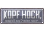Vianmo Insegna Di Latta 10X27 Cm Kopf Hoch Sonst FäLlt KröNchen