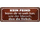 Vianmo Insegna Di Latta 10X27 Cm Kein Feind Kann Dir So Weh Tun