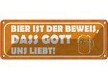 Vianmo Insegna Di Latta 10X27 Cm Bier Ist Beweis Gott Liebt Uns