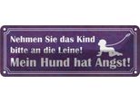 Vianmo Insegna Di Latta 10X27 Cm Kind An Die Leine Hund Hat Angst