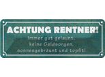 Vianmo Insegna Di Latta 10X27 Cm Achtung Rentner Gut Gelaunt