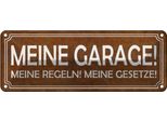 Vianmo Insegna Di Latta 10X27 Cm Meine Garage Regeln Gesetze