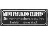 Vianmo Insegna Di Latta 10X27 Cm Meine Frau Kann Zaubern Sie Kann