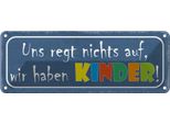 Vianmo Insegna Di Latta 10X27 Cm Uns Regt Nichts Auf Haben Kinder