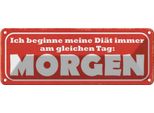 Vianmo Insegna Di Latta 10X27 Cm DiäT Immer Gleicher Tag Morgen