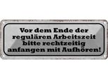 Vianmo Insegna Di Latta 10X27 Cm Vor Dem Ende Arbeitszeit Bitte