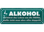Vianmo Insegna Di Latta 10X27 Cm Alkohol VerküRzt Leben Um HäLfte