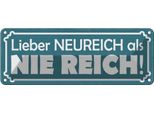 Vianmo Insegna Di Latta 10X27 Cm Lieber Neureich Als Nie Reich