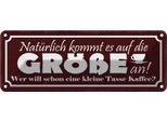 Vianmo Insegna Di Latta 10X27 Cm Kaffee Wer Will Kleine Tasse