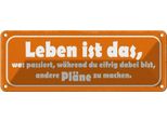Vianmo Insegna Di Latta 10X27 Cm Leben Ist Was Passiert WäHrend