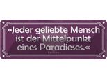 Vianmo Insegna Di Latta 10X27 Cm Jeder Geliebte Mensch Paradies