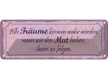 Vianmo Insegna Di Latta 10X27 Cm Alle TräUme KöNnen Wahr Werden