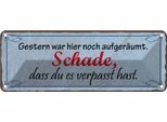 Vianmo Insegna Di Latta 10X27 Cm Gestern War Hier Noch AufgeräUmt