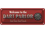 Vianmo Insegna Di Latta 10X27 Cm Welcome To The Dart Parlor