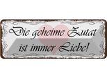 Vianmo Insegna Di Latta 10X27 Cm Geheime Zutat Ist Immer Liebe