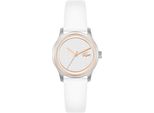 Quarzuhr LACOSTE ELYSE, weiß, Armbanduhren, Damen, Armbanduhr, Damenuhr, Lederarmband, analog