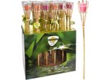 Torcia Da Giardino - Citronella - In Bambù - Circa 7,5 X 7,5 X 76 Cm - 1 Pezzo