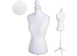Manichino Sartoriale T220, Busto Di Manichino Femminile, Schiuma ~ Bianco Con Pizzo