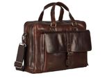 Leonhard Heyden Pelle Cartella Borsa A Tracolla Con Scomparto Per Laptop Roma Tote Bag Brown Marrone