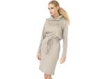 Abito Elegante Con Collo A Scialle; Cachi M/38