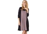 Kleid Mini Zweifarbig Weit Geschnitten Top Gr. S M L Xl Xxl 3XL, 8550