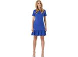 Abito Da Donna Classico Elegante Con Balze; Blu/M/38