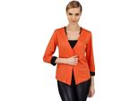 Giacca Blazer Corta Da Donna; M, Arancione