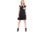 Abito Da Donna Tunica Mini Abito A Balze; Nero/M/38