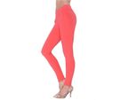 Treggings Donna Jeggings Leggings; Corallo/S/M