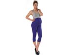 Mama Leggings Premaman 3/4 In Cotone; Viola/S/36