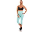 Leggings Premaman Mama 3/4 In Cotone; Verde Menta/S/36