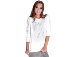 Camicetta Da Donna Con Stampa A Maniche Lunghe; Ecru/S/M