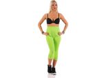 Mama Leggings Premaman 3/4 In Cotone; Lime/S/36