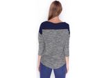 Maglione Da Donna In Maglia 2 Colori; Blu Scuro/S/M 36/38