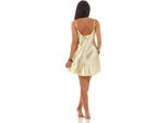Camicia Da Notte Corta Da Donna In Raso Camicia Da Notte In Raso; Giallo S