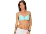 Reggiseno Imbottito Con Ferretto E Pizzo Coppa B; Verde Menta 75 B
