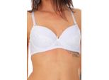 Reggiseno Imbottito Con Ferretto E Pizzo Coppa B; Bianco 70 B