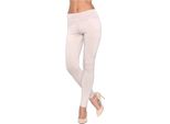 Pantaloni Treggings Jeggings Da Donna Con Tasche; Beige/M/L 38/40