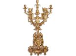 Casa Padrino Portacandele In Stile Barocco Oro 45 X 34 X H. 75 Cm - Nobile E Magnifico