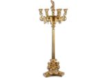 Casa Padrino Portacandele In Stile Barocco Oro 32,5 X 32,5 X H. 76,5 Cm - Nobile E Magnifico